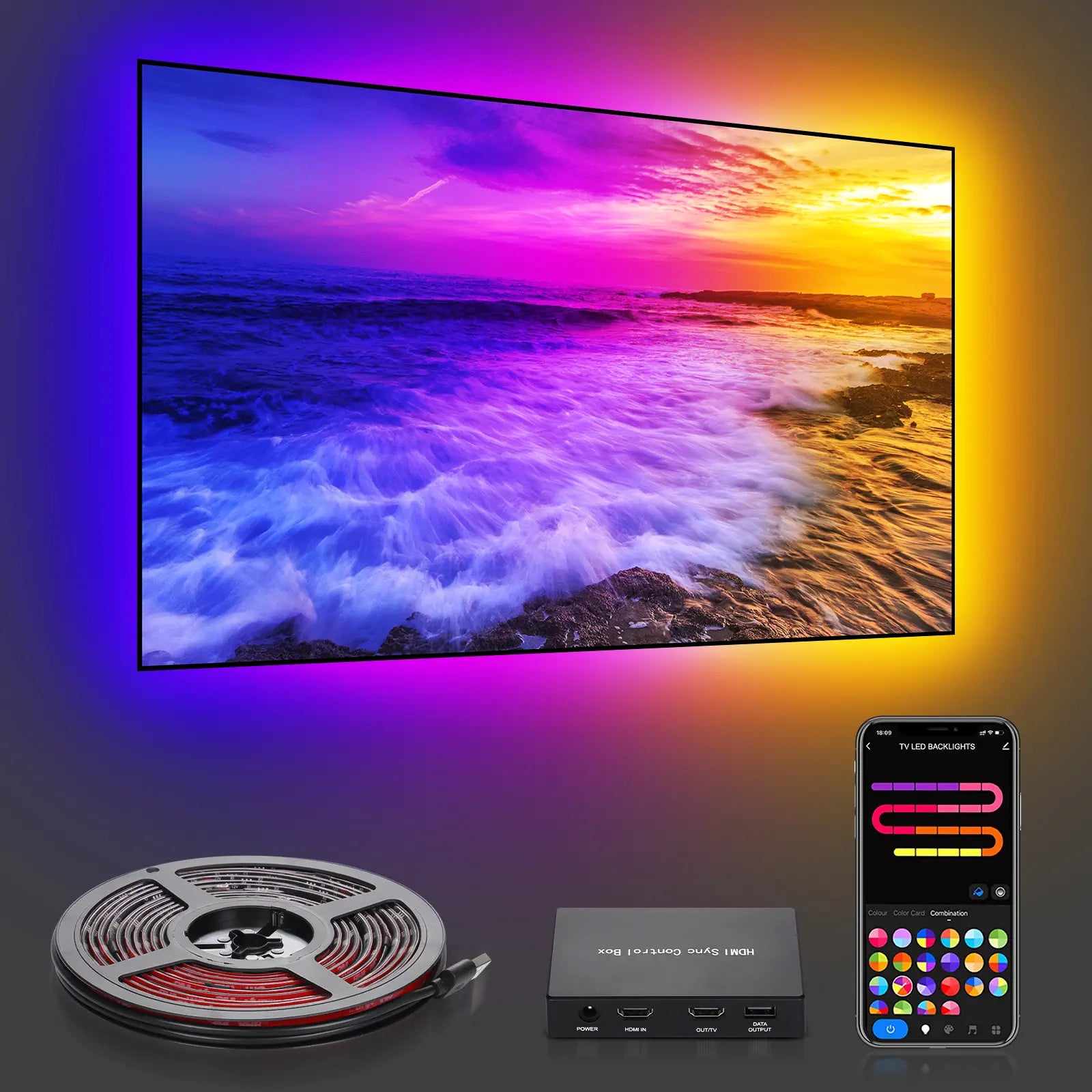 Deerdance HDMI 2.0 TV Backlight Kit