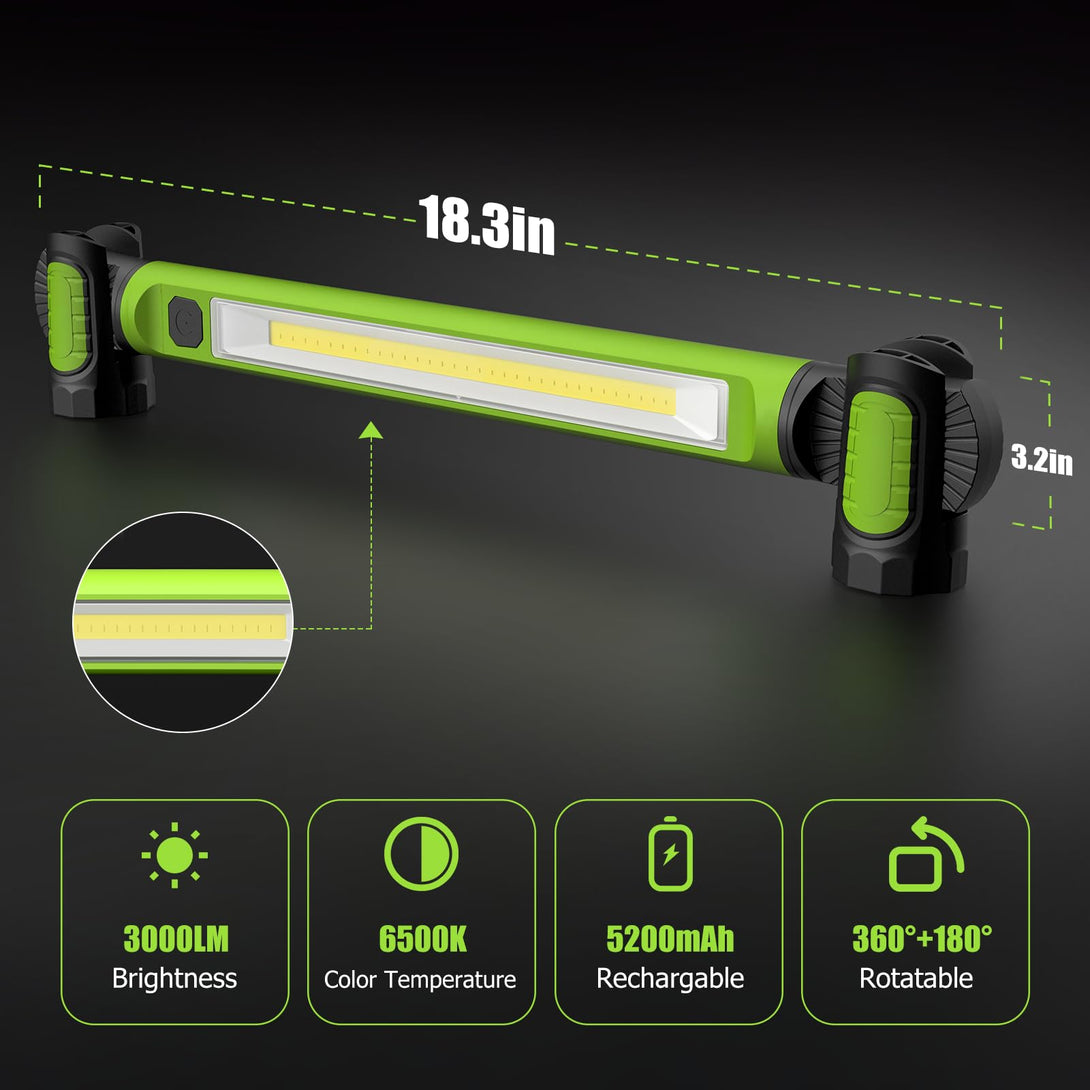 Deerdance 5200mAh Rechargeable Underhood Work Lights