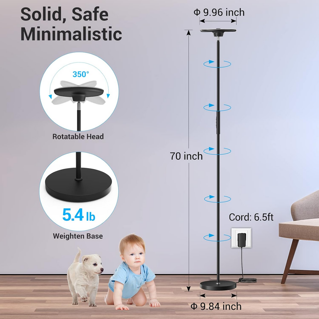 Deerdance RGB Modern LED Floor Lamps with Projection