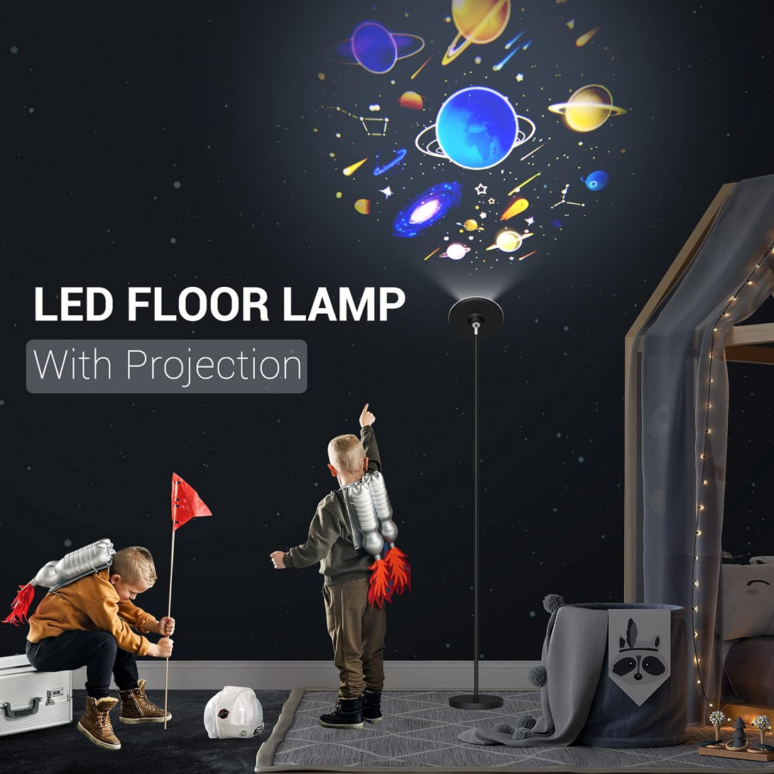 Deerdance RGB Modern LED Floor Lamps with Projection