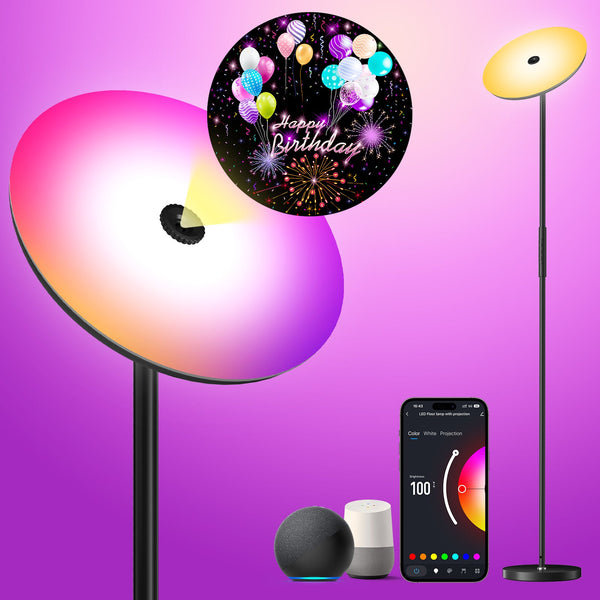 RGB Modern LED Floor Lamps with Projection